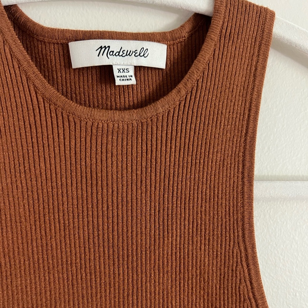 Madewell Cinnamon Cutaway Ribbed Tank